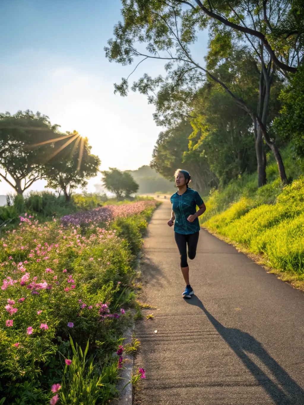 An image depicting a vibrant, aging individual engaging in physical activity, symbolizing vitality and longevity, representing Ænigma Bioscience's Longevity Solutions.