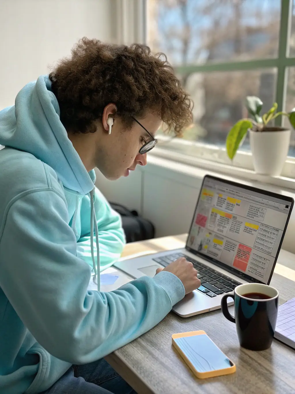 A vibrant image of a person deeply focused while working, symbolizing the cognitive enhancement benefits of Ænigma Bioscience's solutions.